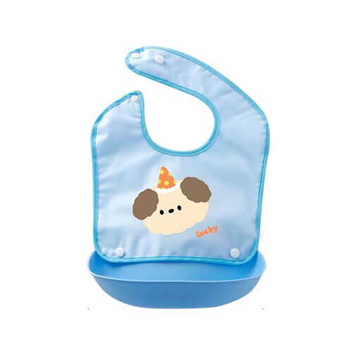 Baby removable rice pocket EVA waterproof bib baby food supplement bib saliva napkin snap button kindergarten apron
