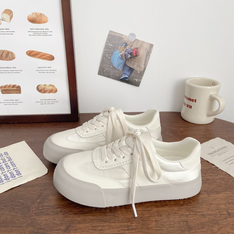 Breathable German-Style Sneakers for Women, Round-Toe, New Summer Chic Niche Korean-Style Low-Top Canvas Shoes, Thick-Soled White Shoes Breathable German-Style Sneakers for Women, Round-Toe, New Summer Chic Niche Korean-Style Low-Top Canvas Shoes, Thick-Soled White Shoes