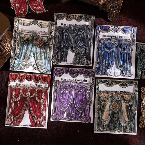 Beautiful Day Hard Card – Baroque Curtain Series: 10 Hand Account Materials for Baroque-Themed Curtains, Available in 6 Designs
