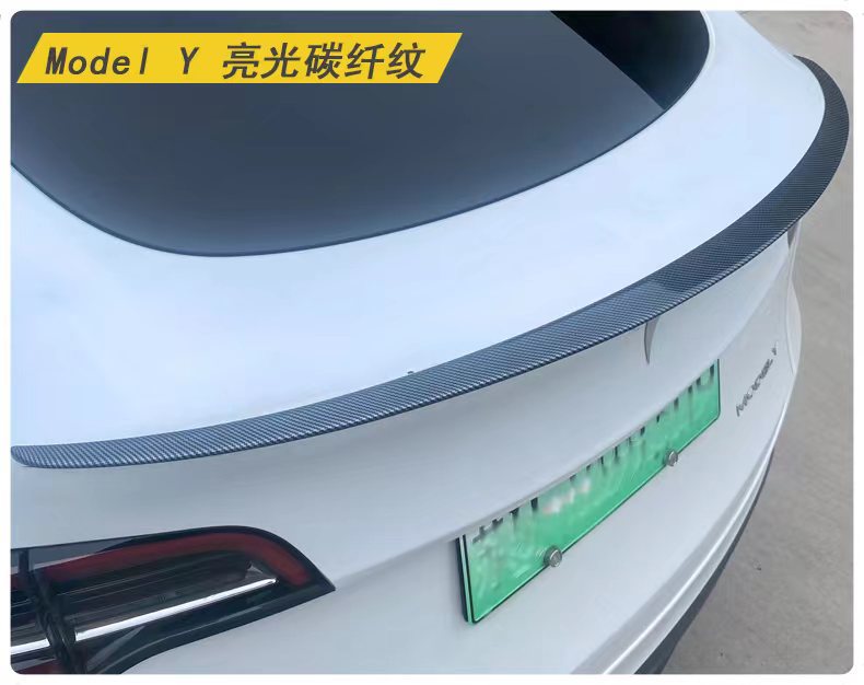 Suitable for Tesla Model 3/Y Original Style Rear Wing Modification Carbon Fiber Pattern High-Performance P-Version Rear Wing Auto Parts