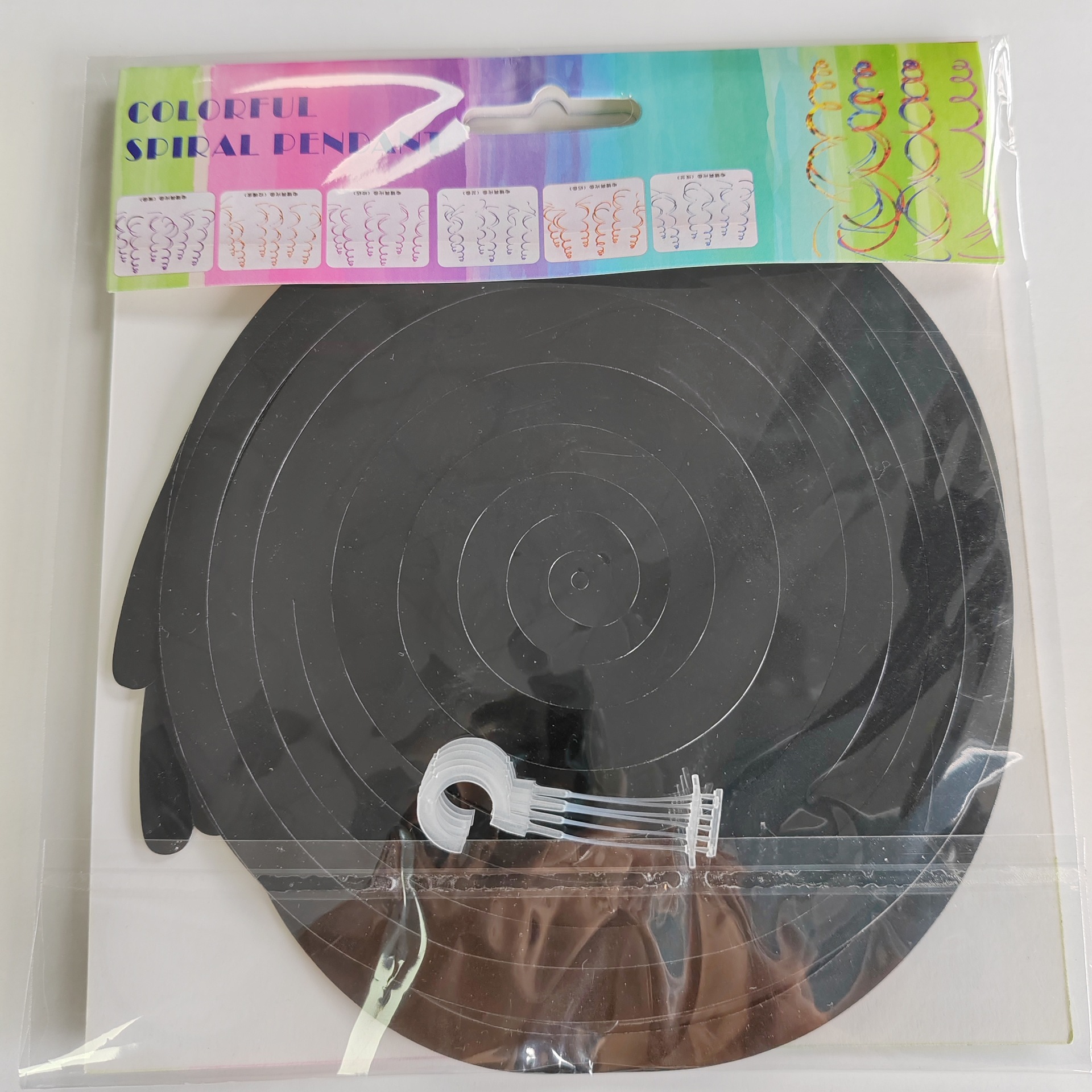 Fiesta transfronteriza doble espiral adornos Año Nuevo cumpleaños tema decoración tienda vórtice Garland lentejuelas colgante al por mayor