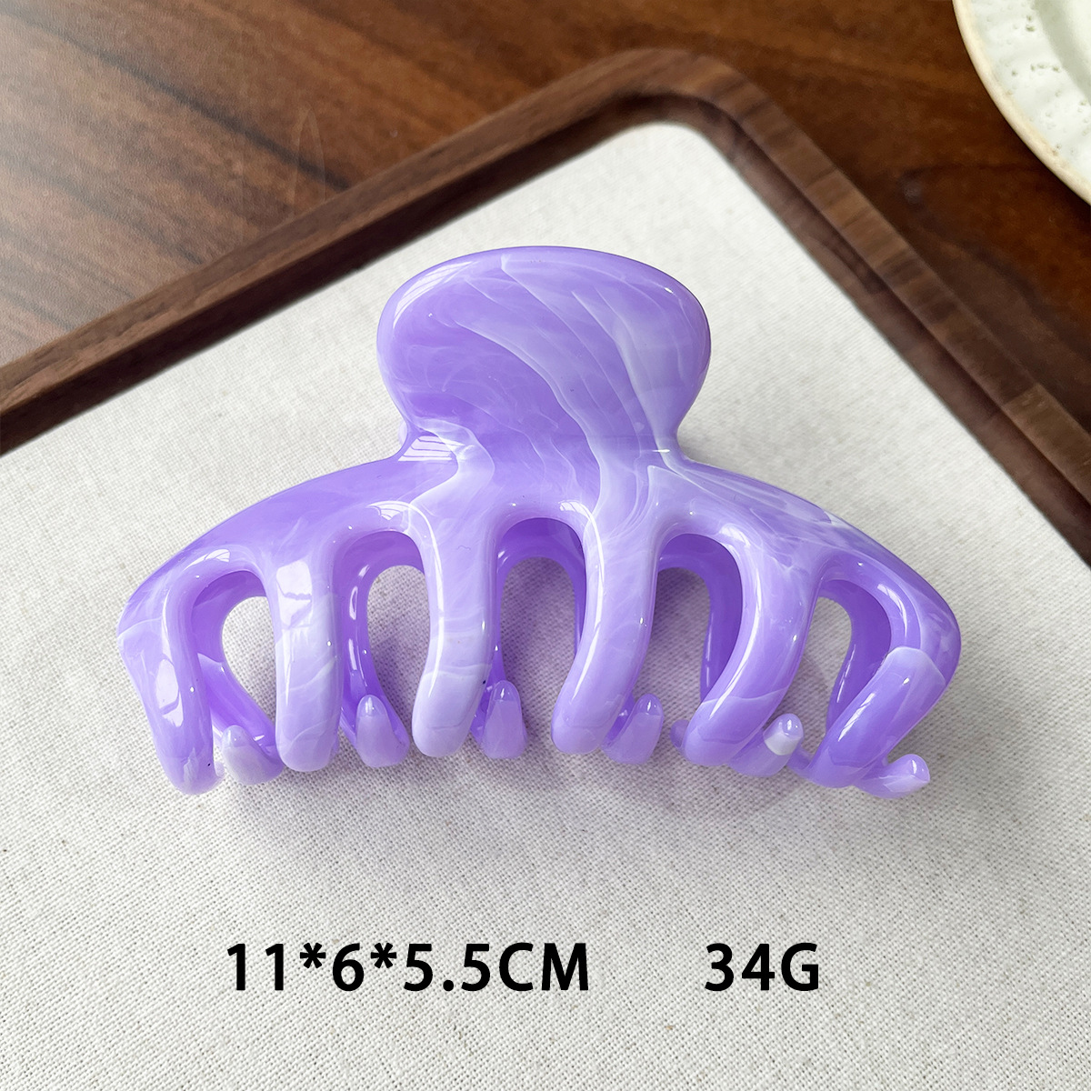 Clip de calabaza de plástico grande para cabello de mujer, clip de cabello de tiburón, joyas para cabello