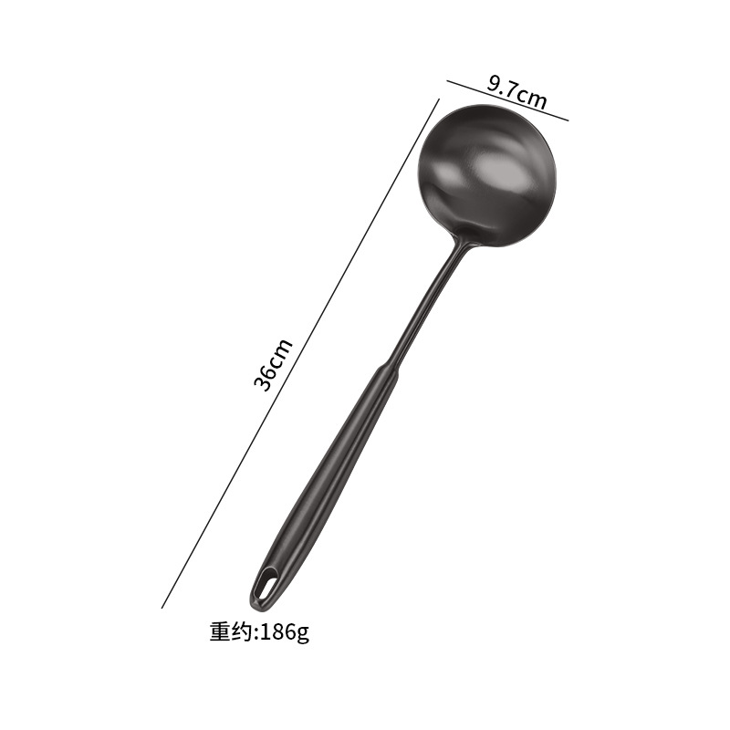 Amazon cocina de acero inoxidable guisado de fideos de pesca lengua cuchara de carne tenedor de patata conjunto de regalo