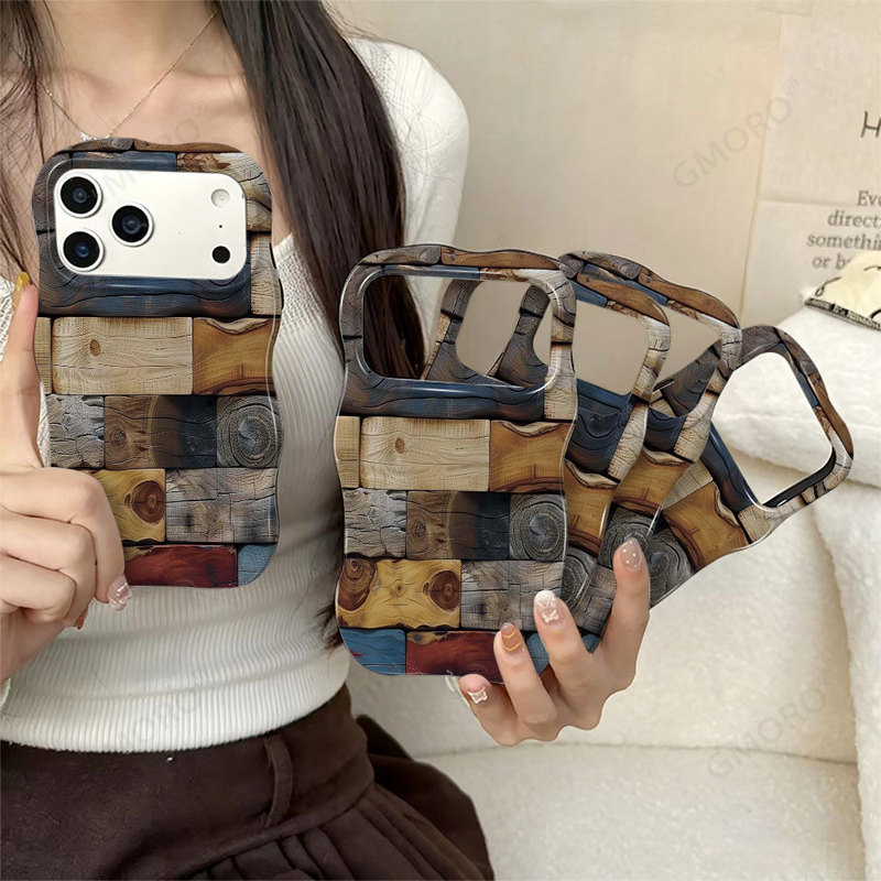 Tiktok Hot-Selling Retro Wooden Art Collage Phone Case Iphone16 Heat Transfer Process Anti-Fall Protective Cover Tiktok Hot-Selling Retro Wooden Art Collage Phone Case Iphone16 Heat Transfer Process Anti-Fall Protective Cover