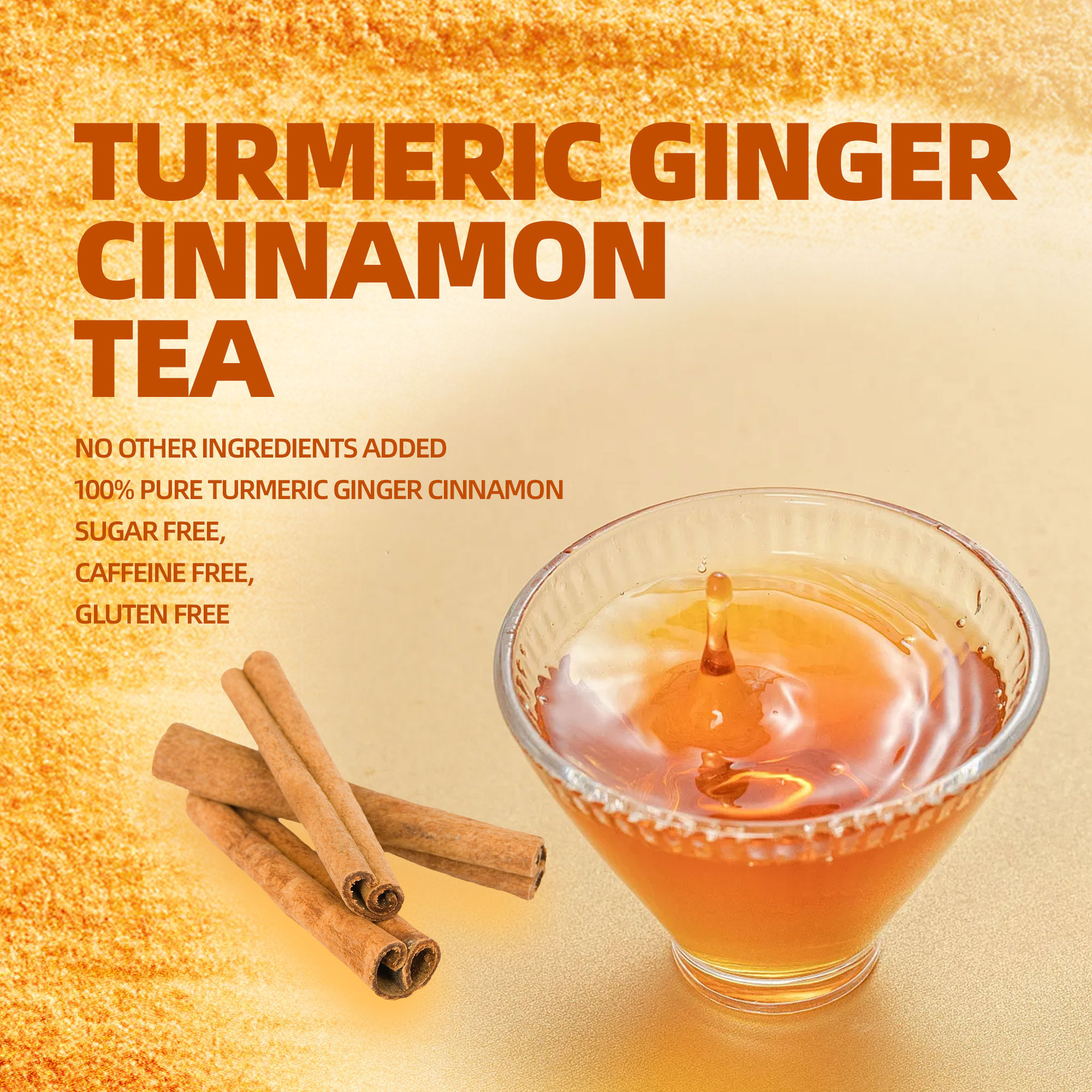 Turmeric Ginger Cinnamon Tea Bags Jiang Huang Rou Gui Cha Warming Herbal Blend 40g in use