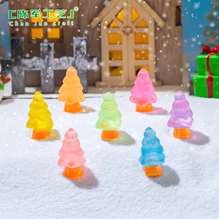 跨境外贸微景观创意夜光圣诞节树造雪景 DIY装饰品配件微缩小摆件