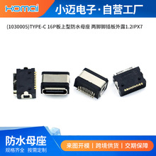 ��ˮTYPE-Cĸ�� 16Pin ֱ��ʽUSB 2.0 ���_�_�����¶1.2IPX7