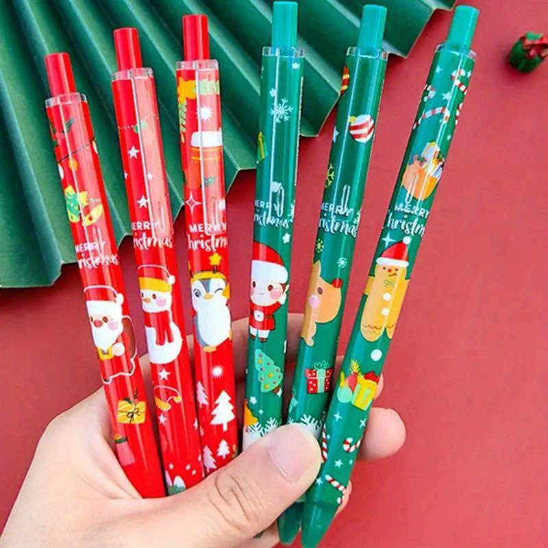 Nuevo bolígrafo de pulsación de Navidad adorable bolígrafo de escritorio de estudiantes de Navidad regalos de escritorio bolígrafo de firma