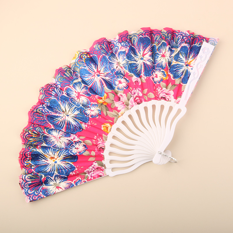 Abanico Plegable de Encaje de Plástico, Estampado, para Danza image 119