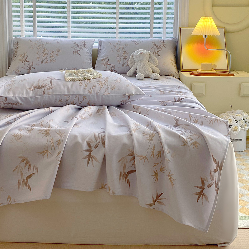 Nueva clase A algodón floral viejo y grueso sábana gruesa de una sola pieza de algodón puro 100 ropa de cama individual de dormitorio de primavera y verano de tres piezas