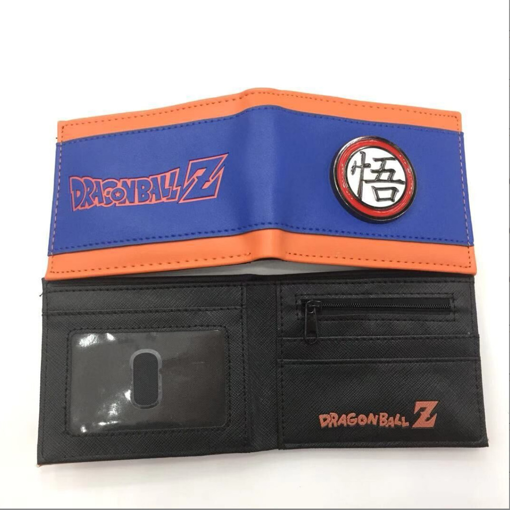 Anime nuevo Dragon Ball dragón Bola de silicona cartera tortuga Wu corto estudiante cartera masculina
