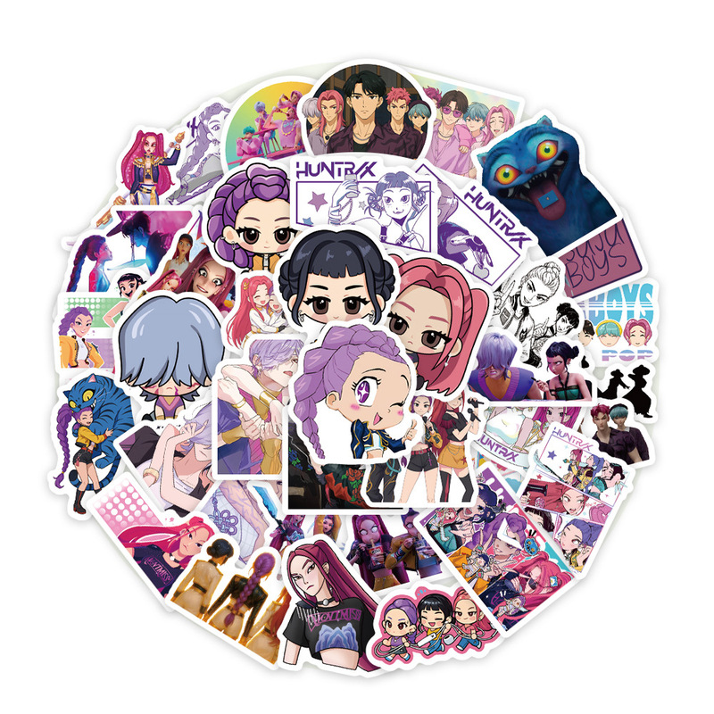 74 クロスボーダー K-POP ハンターウィッチグループ悪魔ボーイズグループ漫画アニメーションキャラクター落書きステッカー DIY クリエイティブコンピュータ|undefined