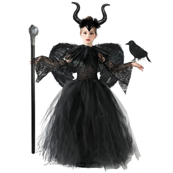 2024 New Sleeping Queen Children's Halloween dress Performance Tutu Dress Girls Evening Dress Princess Dress