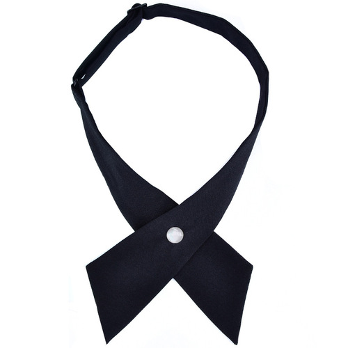 Crossed Cross X Red Wine Color Women Student JK School Uniform Small Lapel Flower Korean Version Lapel Black Bow Tie