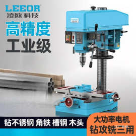 台钻220V台式钻床铣床钻攻钻孔机工业级380v小型家用一体机多功能