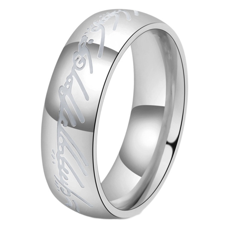 Amazon Source Fashion Personalized Luminous Lord of the Rings Stainless Steel Men's Rings Domineering Jewelry Jewelry Wholesale