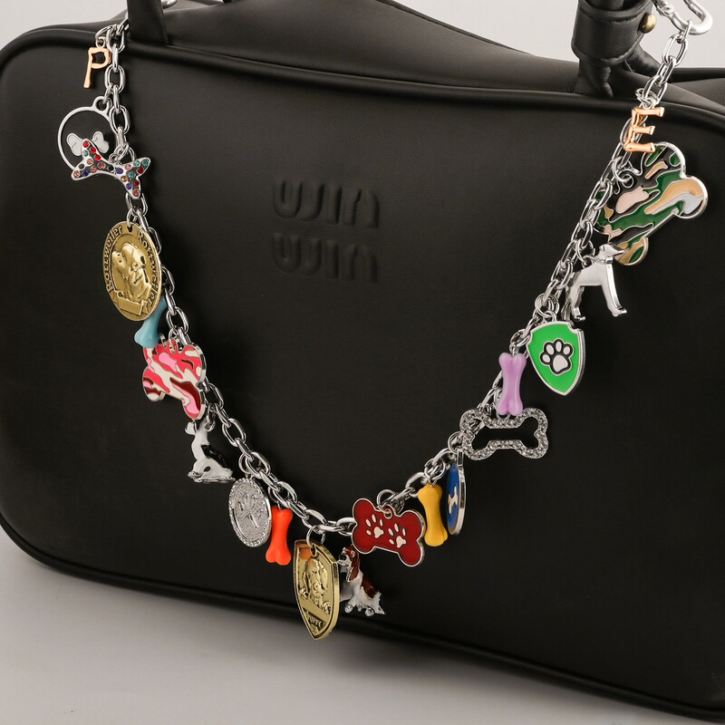 New cross-border product: Dog memory fragment bag pendant with extended chain, puppy bone decoration accessory New cross-border product: Dog memory fragment bag pendant with extended chain, puppy bone decoration accessory