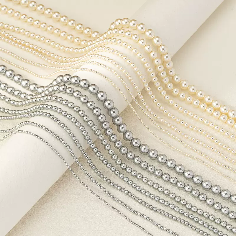 施家珍珠项链夏季不掉色女百搭高级感饰品串珠锁骨链毛衣项饰批发