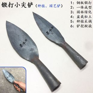 Spring Steel Small Pointed Shovel Forged for Picking, Small Iron Shovel, Willow Leaf Gardening Shovel, Flower Shovel, Iron Shovel, Planting Shovel, Steel Shovel