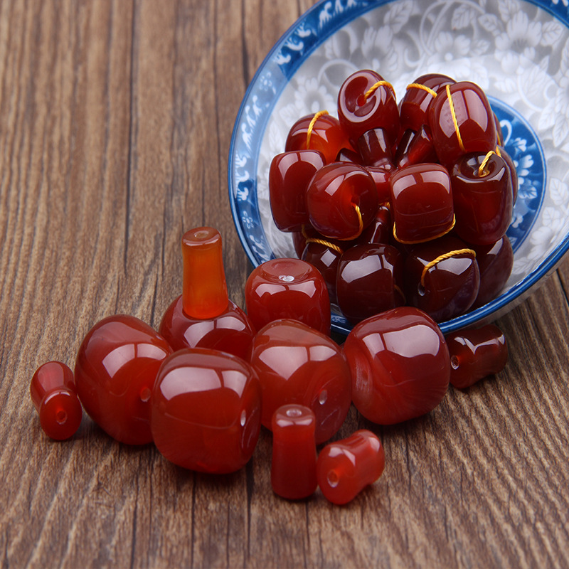 공장 직송 엄선된 적옥 삼중관 DIY 장신구 부자재 별달보석 장식품 티베트식 불상 머리