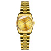 Fashionable gold watch, swiss watch, women's watch, steel belt, mechanical mechanical watch, city style