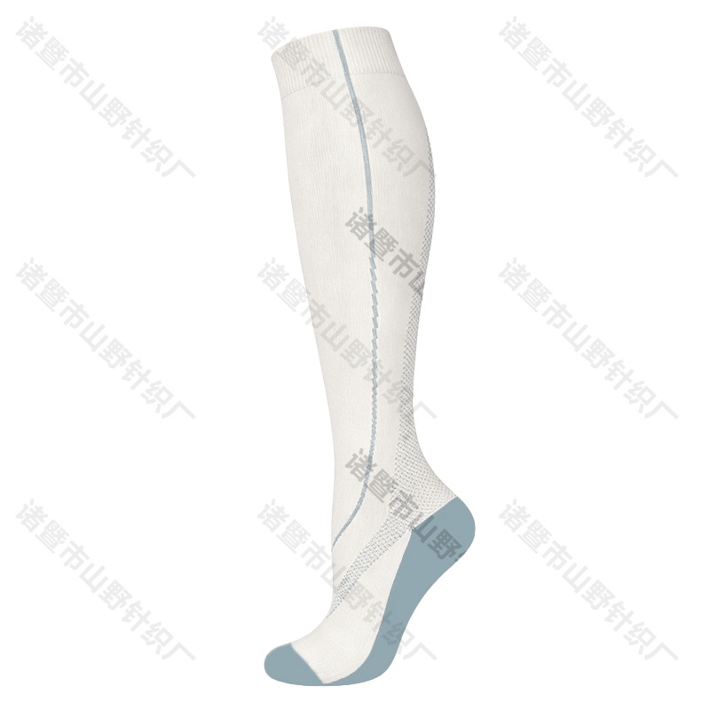 Más de 200 modelos de calcetines deportivos de compresión de nailon 200N para mujer, ideales para saltar la cuerda y correr, y calcetines de compresión elásticos largos para hombre.