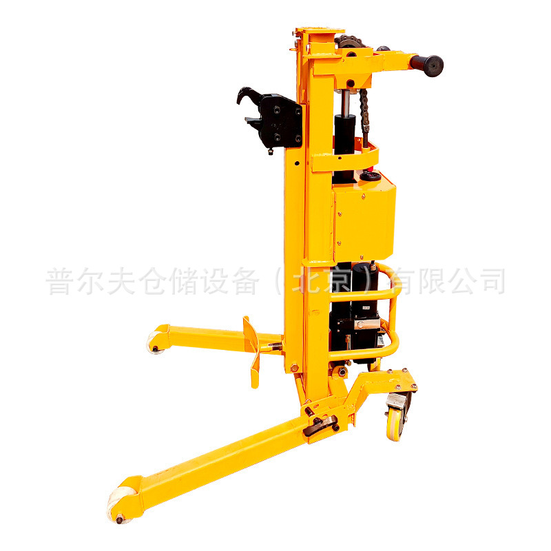 普尔夫半电动油桶堆高车搬运车圆桶搬运车堆高机