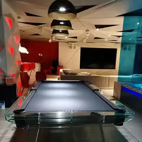 Mesa de billar acrílico americano negro ocho uso de mesa de billar de alta gama acrílico fábrica de mesa de billar estándar