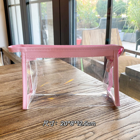 Caja de lápices transparente de gran capacidad para niñas de secundaria de alto aspecto niñas de primaria y secundaria estudiantes de papelería caja de lápices bolsa de papelería