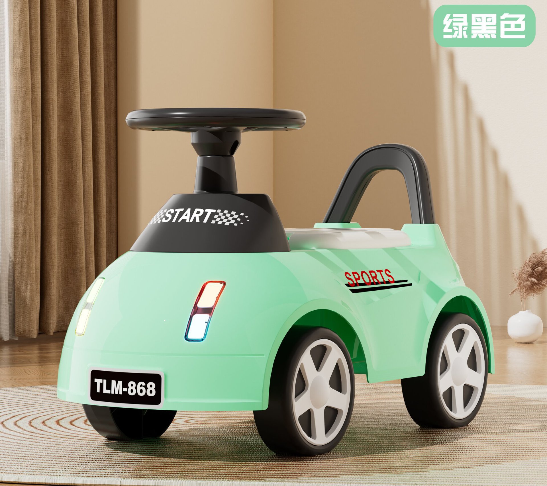 Patinetes infantiles de cuatro ruedas de torsión equilibración puzzle caminante de música iluminación patinaje para bebés de 1 - 3 años de edad