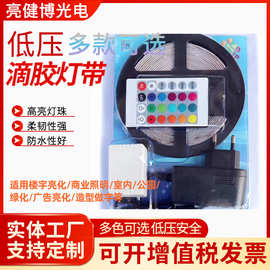 亚马逊电商LED灯带 5050RGB滴胶防水12VRGB灯带2835灯条套装