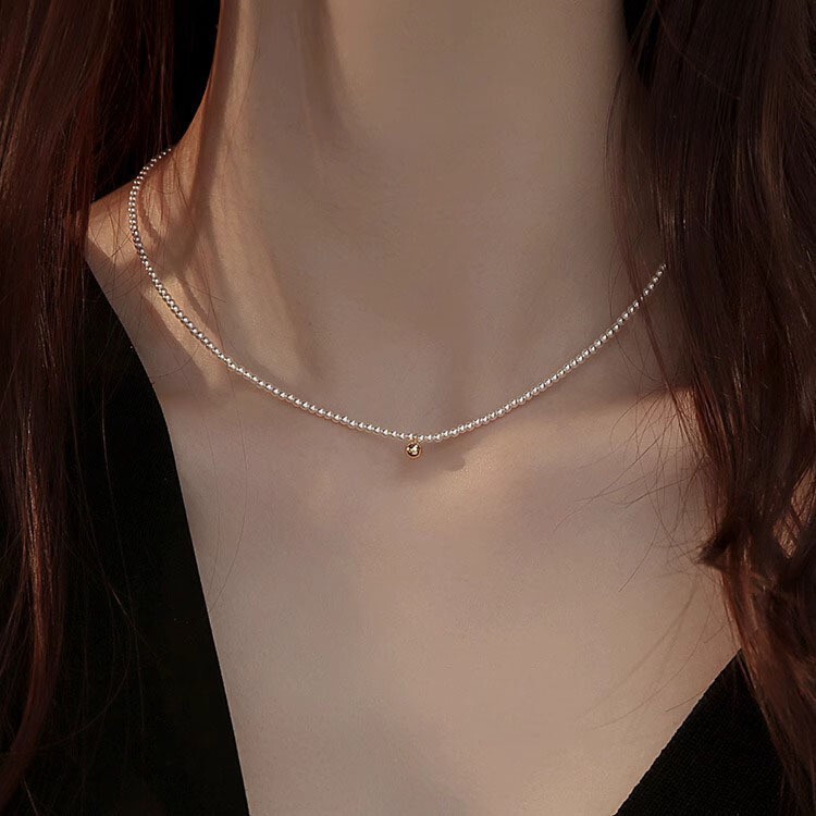 S925 スターリングシルバーリボンウォータードロップジルコンネックレス女性のニッチデザインハイエンド韓国インライト高級鎖骨チェーン|undefined