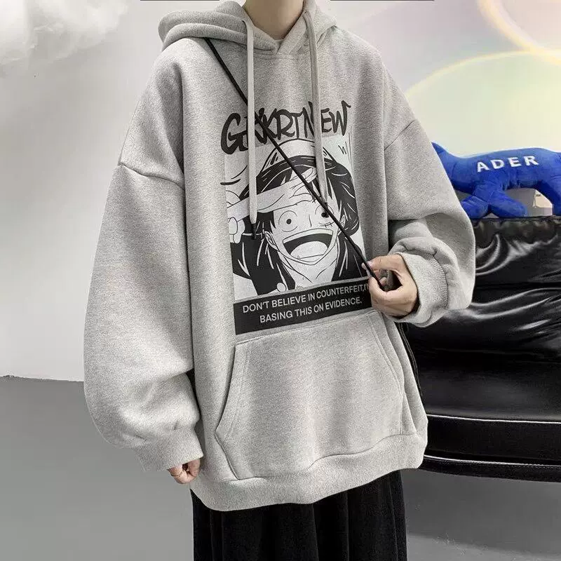 Цельный свитер мужской весенне-осенний с капюшоном, Спортивная Модная брендовая Свободная куртка, молодежная Студенческая одежда