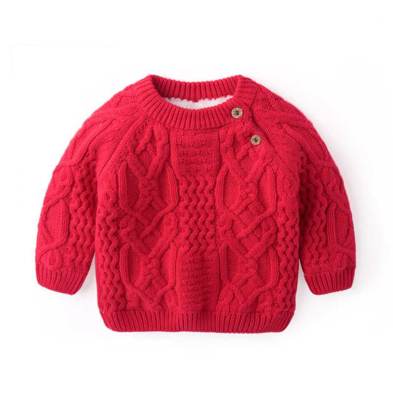 [Desgaste a juego] bebé suéter forrado de lana traje de invierno Niño engrosado niña lindo otoño e invierno Bebé cálido