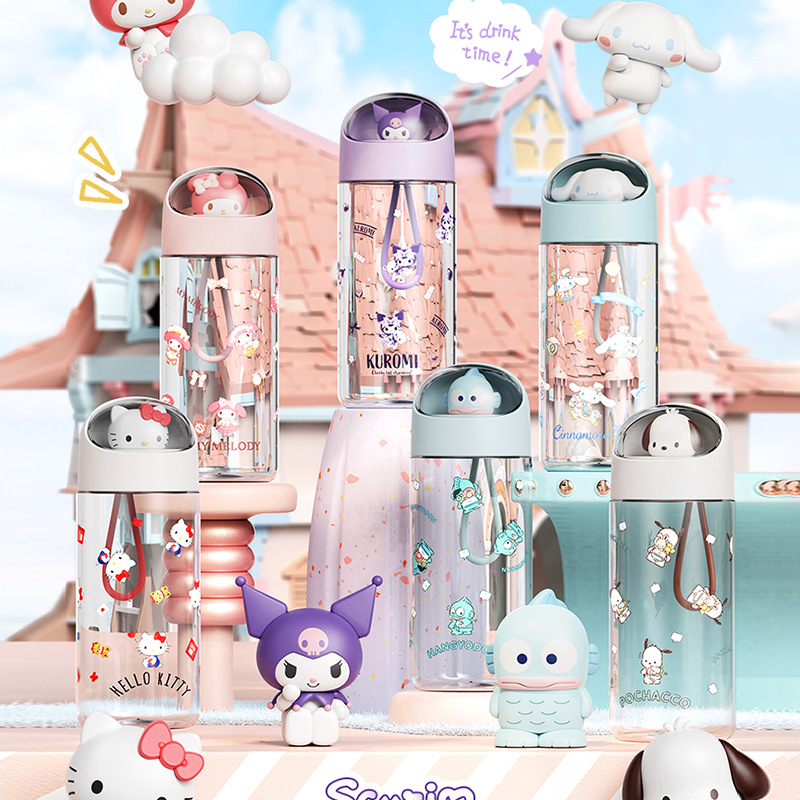 Sanrio Character Tritan Kids' Water Cup - High Fashion, Cute Plastic Cup for Girls Students, Portable School Cup