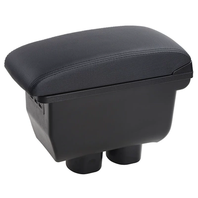 Armrest box, box original modified armrest box - one-ordinary-microfiber-leather-black-black-line