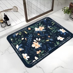 Small and Fresh Silica Gel Tile Mat Bathroom Non-Slip Mat Quick Dry Bathroom Entrance Soft Rubber Foot Mat