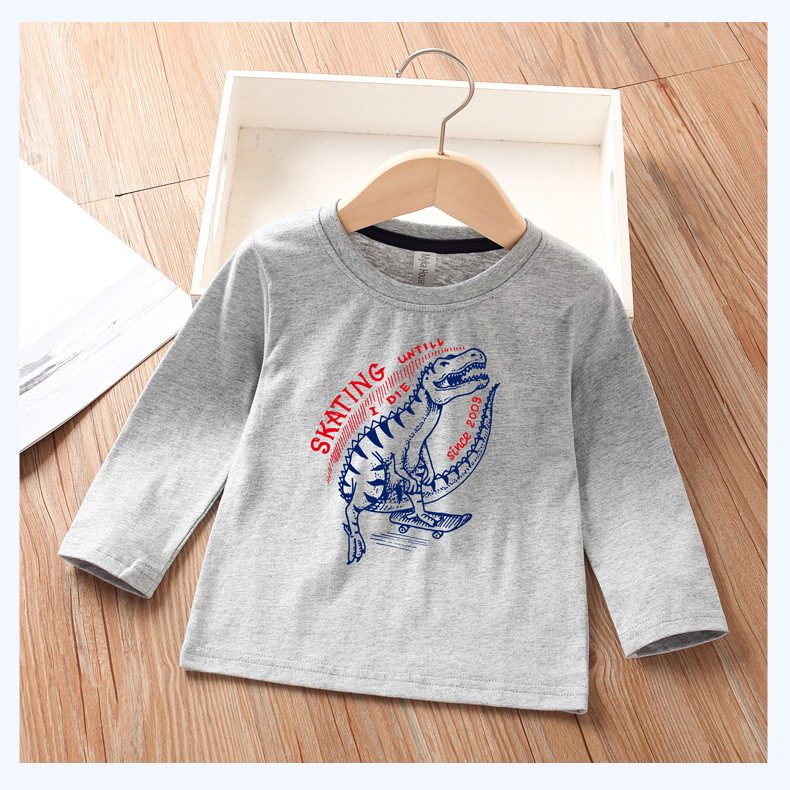 Cute Dinosaur 100% Cotton T-shirts & Shirts display picture 2