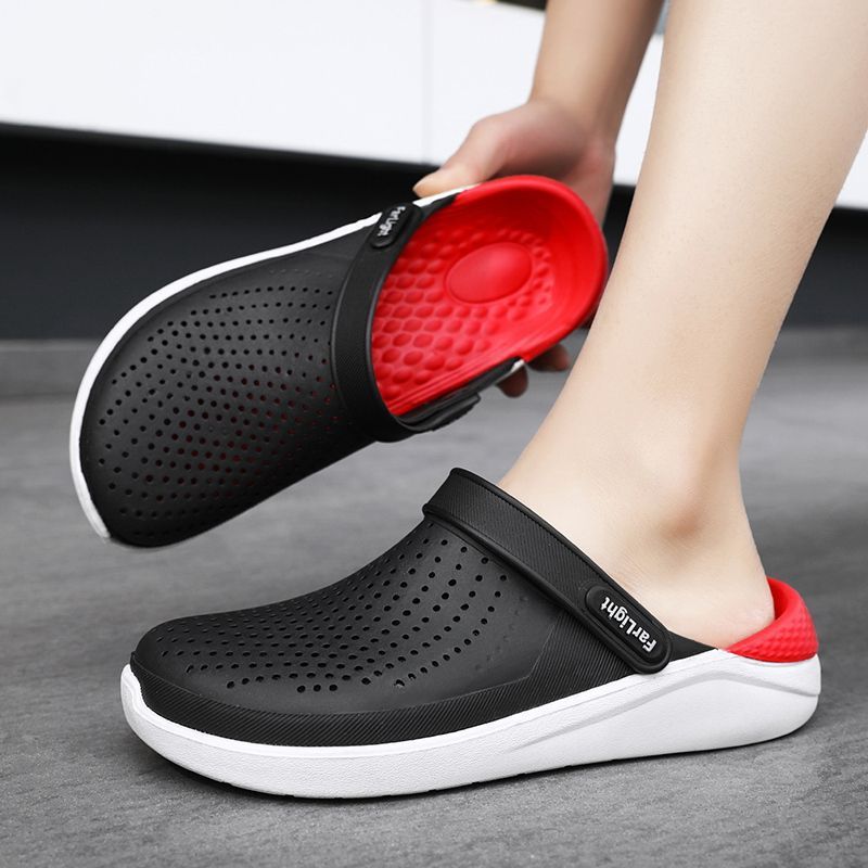 外穿洞洞鞋男款EVA2024夏季厚底男士沙滩两穿凉拖鞋防滑花园鞋