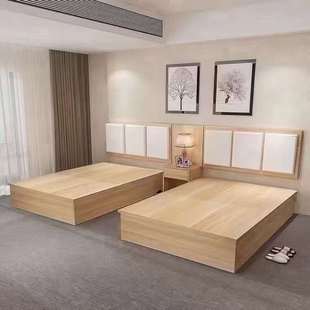 Hotel Apartment Dormitory 1.6 Large Bed Standard Room Full Set of Furniture Apartment Bedside Conjoined Computer Tv Table