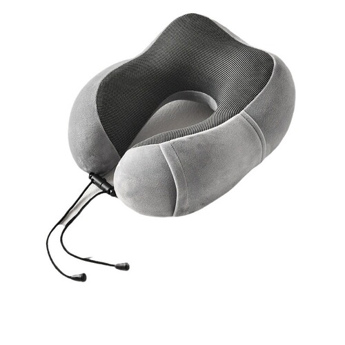 Camel Memory Foam U-Shaped Travel Pillow Portable Neck Support Pillow Office Nap Memory Foam Slow Recovery U-Shaped Pillow