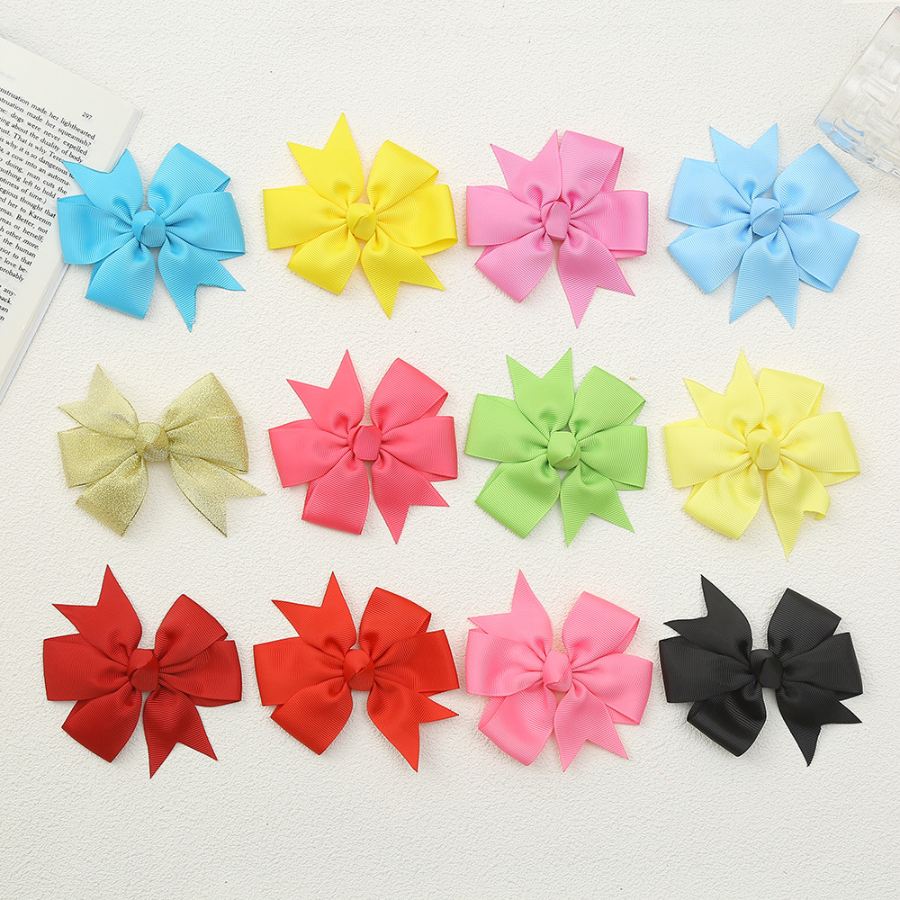 Nuevos accesorios de bricolaje de lazo simple, accesorios para el cabello de tela, accesorios para horquillas de cola de golondrina, zapatos para niños, accesorios de ropa de flores