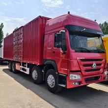 跨境出口豪沃8x4厢式货车 重汽HOWO 9米6 集装箱载货车自卸车