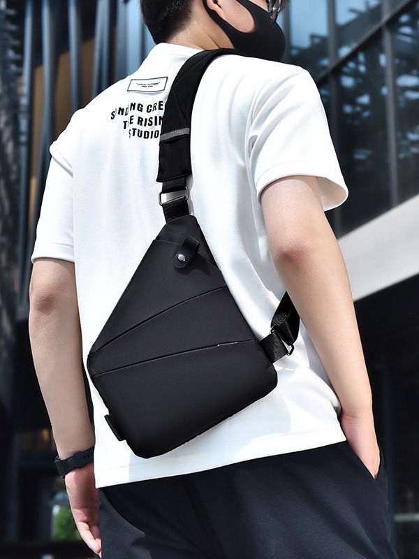 Bolso de Pecho Deportivo para Hombre de Poliéster Transpirable para Uso Diario