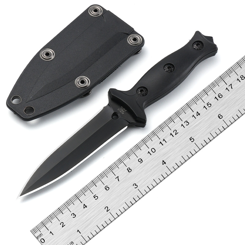 Cross-Border Hot-Selling Outdoor Survival Knife, Self-Defense Tactical Fighting Knife, High Hardness Sharp Straight Knife, Outdoor Survival Knife