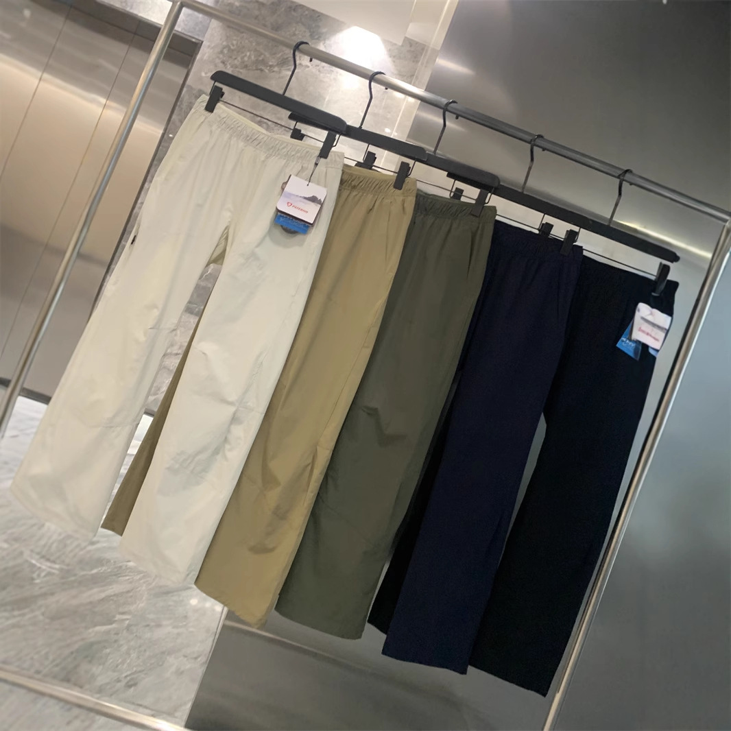 Summer Men's Outdoor Lightweight 3D Draped Moisture-Absorbent, Quick-Drying, Breathable and Versatile Pure Color Straight Casual Pants