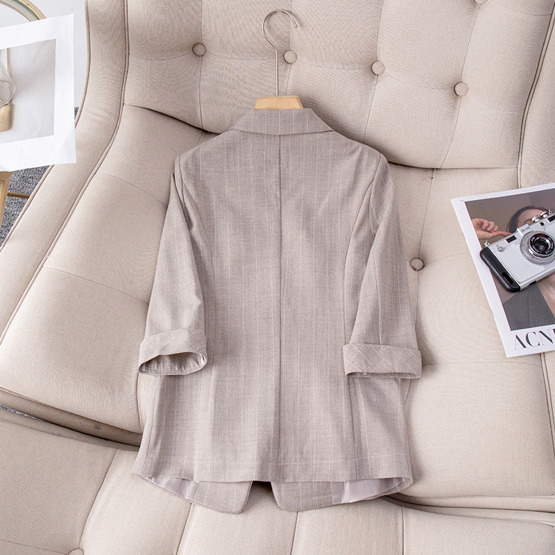 Spring autumn khaki fashionable fitted classic suit jacket