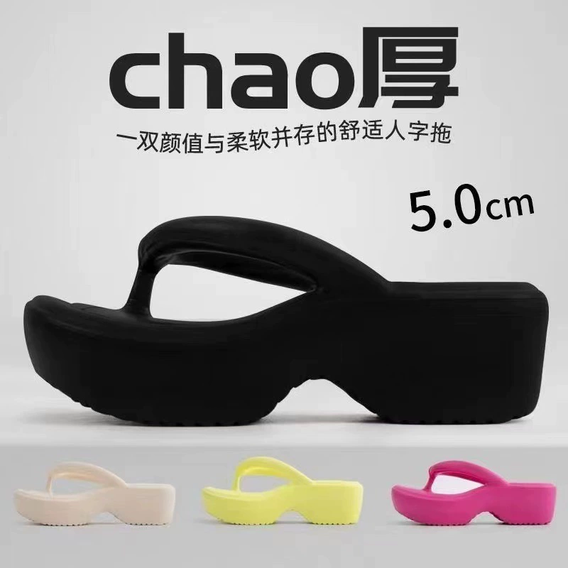 Platform Flip Flops, Summer Beach Slides, Soft Cushioned Sole, Sizes 36–41