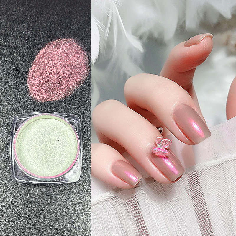 Transfronterizo exclusivo para hielo transparente Aurora polvo de hadas luz de la luna polvo espejo mágico color mágico polarizado brillo Shell polvo al por mayor