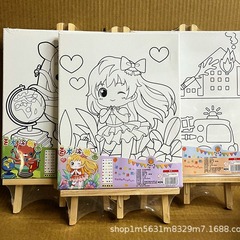 アート落書き子供diy手作り落書きクリエイティブ木枠画油絵塗り絵手作り